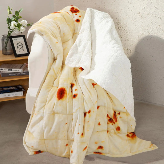 Burrito Weighted Blanket - 15lbs Fleece & Sherpa Adult